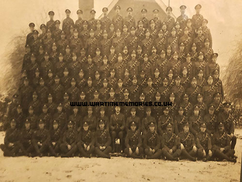 253rd Siege Battery, RGA, at Aldershot in December 1916 before departure for active service. 